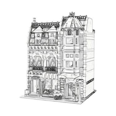 Imagem de Blocos De Montar Criativos: Modelo De Cidade Com Casa, Pet Shop, Prefe