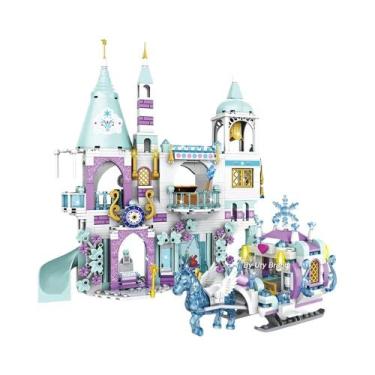 Imagem de Conjunto De Blocos De Montar Castelo De Gelo Princesa Para Meninas Com