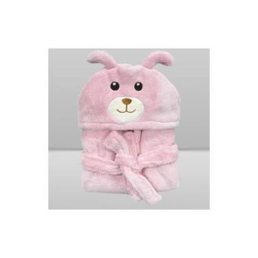 Imagem de Roupão Infantil Laço Bebê Power Sec Animada, 5-6, Cao rosa