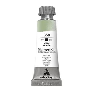 Imagem de MAIMERI BLU Tinta Aquarela Profissional Bisnaga 12ml, Verde Seiva