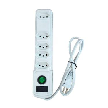 Imagem de Filtro De Linha 5 Tomadas Bright - Bivolt - Branco - Fl018