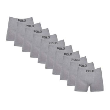 Imagem de Kit 10 Cueca Boxer Polo 100% Algodão Box Atacado Masculina-1 - Polo St