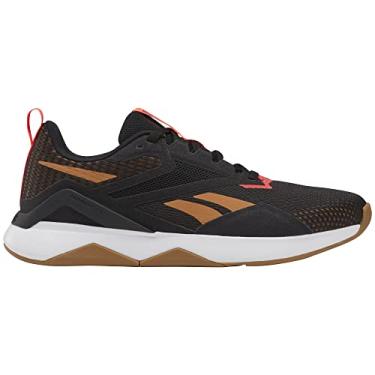 Imagem de Reebok Tênis masculino Nanoflex TR 2.0 Cross Training, Preto/Marrom Court/Reebok Lee, 46