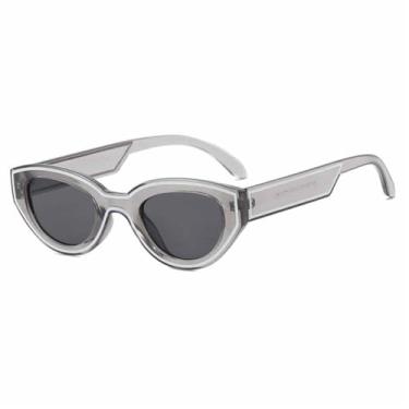 Imagem de Óculos de Sol Femininos Candy Color Gradient Cat Eye UV400 para Esportes ao Ar Livre, Corrida e Ciclismo, Cinza