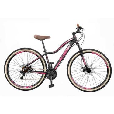 Imagem de Bicicleta 29 KSW MWZA Retro Feminino 21v Shimano Freio Disco, Preto, R