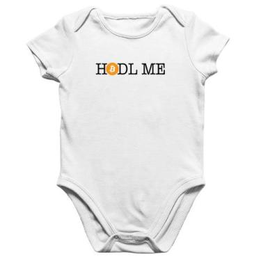 Imagem de Body Bebê Algodão Hodl me Bitcoin BTC - Foca na Moda, Branco, G