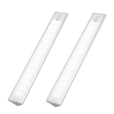 Imagem de Luz de Armário com Sensor Movimento Recarregável LED Indução Brilho e Temperatura Cor Ajustáveis Parede Magnética sem Fio para Armários 3 Modos Funcio