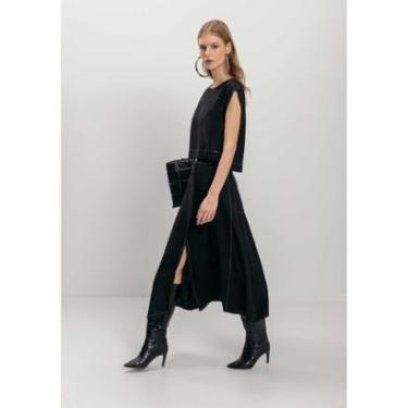 Imagem de Blusa Mullet Curta Com Recortes E Pespontos Contrastantes-Feminino