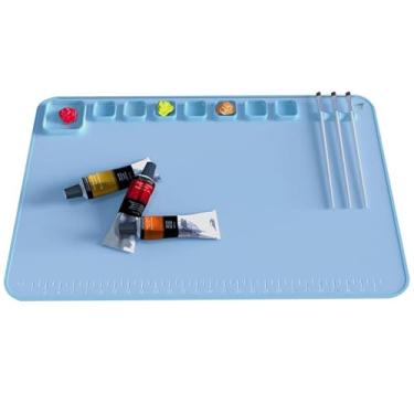 Imagem de tapete de arte de silicone | Folha de silicone antiaderente de 24 x 16 polegadas à prova d'água e antiderrapante,Gadgets de pintura duráveis ​​sem desbotamento para pintura, aquarela, guache, faça voc