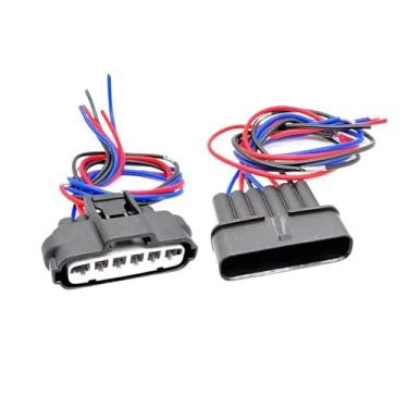 Imagem de SSXLSMYXGS 1 conjunto de 6 pinos 7283-1968-30 90980-11858 pedal do acelerador do conector do amortecedor do motor do automóvel SSXLSMYXGS(6p male female,1 set)