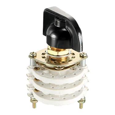 Imagem de 3P6T Seletor de interruptor rotativo com 3 polos e 6 posições com botão