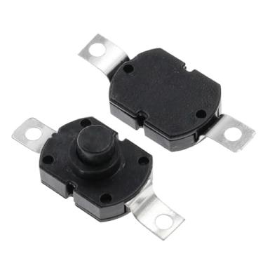 Imagem de Interruptor de botão de pressão de 10 peças, 30 V, 1 A, trava de lanterna, 17 x 12 x 9,5 mm, interruptor de botão liga/desliga