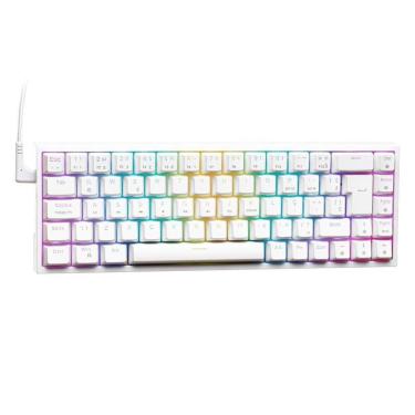 Imagem de Teclado Mecânico Gamer Husky HailStorm, 65%, RGB, Switch Gateron Brown, ABNT2, Branco - HTG002BRMA-Unissex