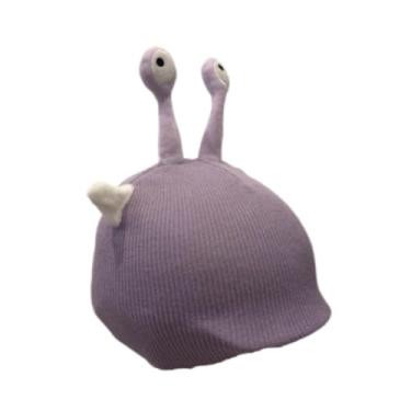 Imagem de UGPLM Capa para capacete de esqui, acessório fofo e criativo, protetor macio de tricô para gorro, acessório de inverno para skate, Roxo