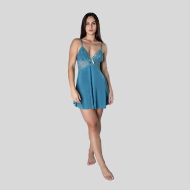 Imagem de Camisola Sexy Renda Curto Feminino Conforto Noite Leve - ALTIÊ INTIMAT