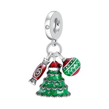 Imagem de Berloques De Prata Com Acabamento Verde Em Formato De Abacate, Besouro