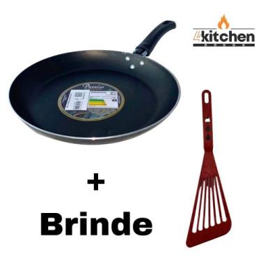 Imagem de Frigideira Antiaderente Teflon Preto Premium n22 + Brinde Cor:Vermelho