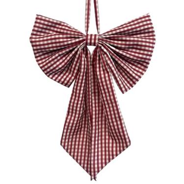 Imagem de Decoração de laço de Natal, decoração rústica | guirlanda de guirlanda de árvore | para festa, janela, atividades domésticas, festas, festivais, feriados, casamentos, reuniões, parede