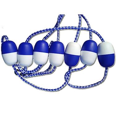 Imagem de Kit divisor de pista de piscina de segurança 10 m - corda flutuante com ganchos para piscinas, academia, corridas de natação ao ar livre, marcadores de pista de boia de piscina para treinamento
