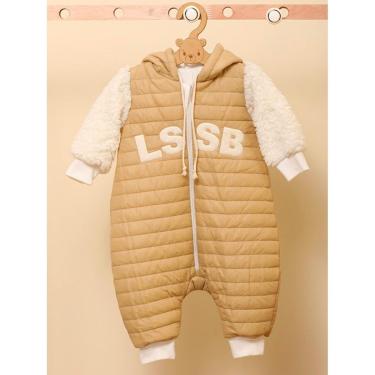 Imagem de Macacão Duplo Luxo Bebê Inverno Forrado Lessa Kids B9243-Masculino