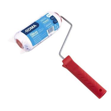 Imagem de Rolo De Pintura Fibras Especiais Alta Absorção 15cm Com Cabo - Roma