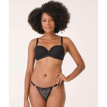 Imagem de Sutiã de Renda Animal Print Com Base Marisa-27045, 40, Preto