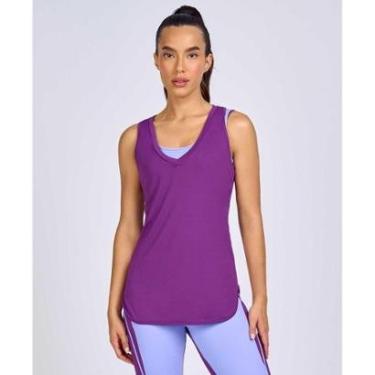 Imagem de Regata Alto Giro Sin Fit Along Gola Roxo-Feminino