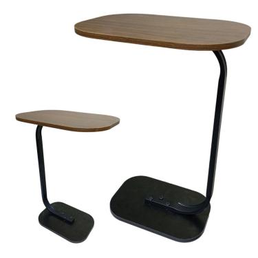 Imagem de Mesa Canto Apoio Lateral Sofa Cama Mesinha Porta Objetos Leitura Cafe Notebook Compacta Versatil Home Office Minimalista