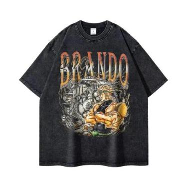 Imagem de Camiseta Gráfica Masculina Anime JoJo's Bizarre Adventure DIO, Camiset