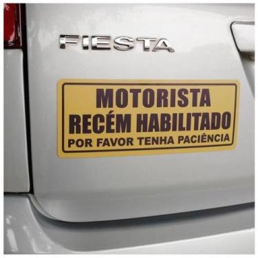Imagem de Ímã De Carro - Motorista Recém Habilitado - Tamanho 25cm x 10cm - Micr