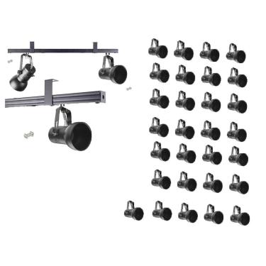 Imagem de Kit 29 Spot Trilho Perfilado Eletro calha Par20 Bulbo OL7