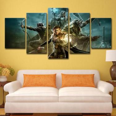 Imagem de Pôster de pintura de parede em tela Elder Scrolls Anime x5 - yiweisai