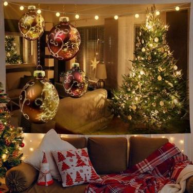 Imagem de Microtecido de parede de árvore de Natal para tapeçaria 200x150cm - yi