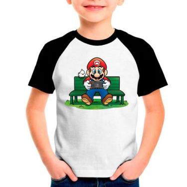Imagem de Camiseta SUPER MARIO BROS LUIGI Games Jogos Moda Infantil Roupa Crianç