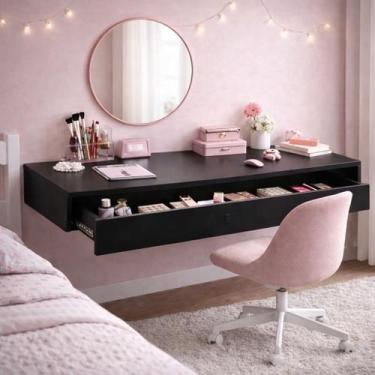 Imagem de Penteadeira Suspensa Mesa Camarim Escrivaninha Multiuso com Gaveta 100