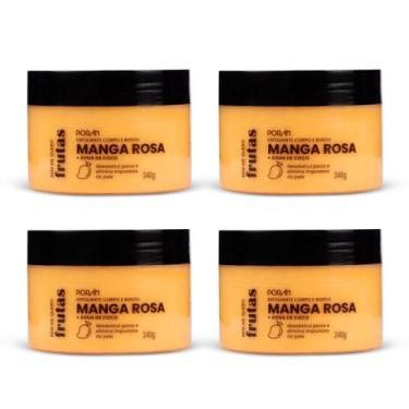 Imagem de Esfoliante Manga Rosa Corpo E Rosto Porán Bem Me Quero 240g, 04 Unid