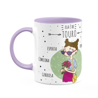 Imagem de Caneca Signos Cartoon - Ela é de Touro - B-lilac