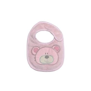 Imagem de Babador laço bebê power sec animado, Urso bru rosa, 20X31