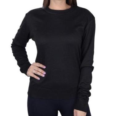 Imagem de Blusa Feminina Facinelli City Lady Tricot Plus Size Preta - 658072-Feminino