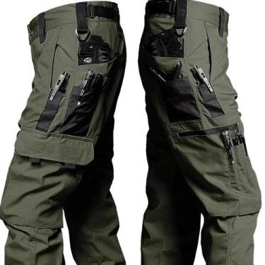 Imagem de Calça Cargo Tática Masculina à Prova d'Água - Resistente, com Vários B