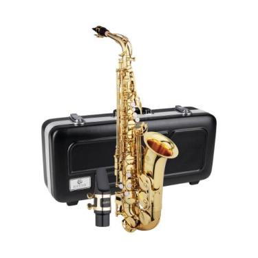 Imagem de Saxofone Alto Jupiter JAS510A Eb Laqueado Dourado Chaves F Agudo Molas