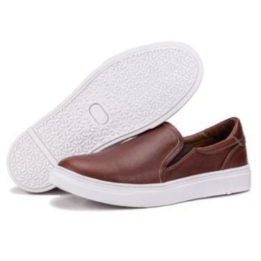 Imagem de Tênis Calce Facil Slip On Masculino Couro Leve PU Original-Masculino