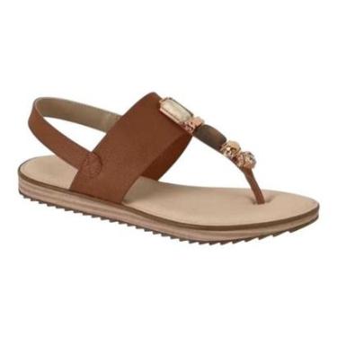 Imagem de Sandália Rasteira Pedra Modare Conforto Marrom 7141.120-Feminino