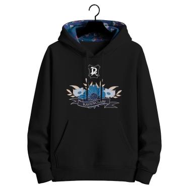 Imagem de Moletom Harry Potter Casas de Hogwarts Unissex Blusa de Frio Canguru com Capuz Estampad...