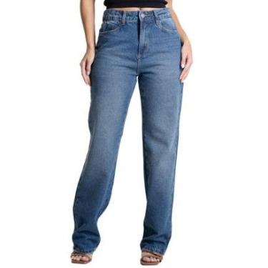 Imagem de Calça Jeans Sawary Reta - 282051 - Azul medio 46-Feminino