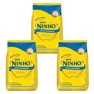 Imagem de Kit 3 Leite em Pó Integral Ninho Refil 350g - Nestlé
