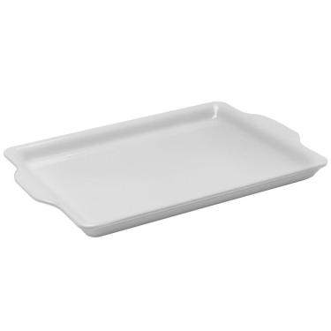 Imagem de Bandeja Retangular Haus Concept em Melamina 19 cm para Servir com Acabamento Brilhante para Cozinha Branco