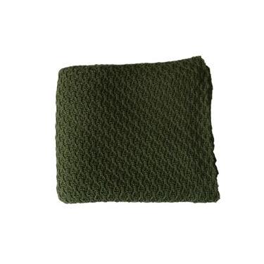 Imagem de Manta em Tricot Tramado Verde Musgo