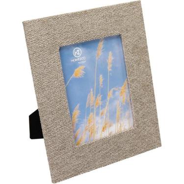 Imagem de PORTA RETRATOS 15X20 HOME&CO CHENILE 30x25cm BEGE PAINEL QUADRO PARA FOTOS