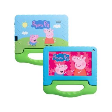 Imagem de Tablet Infantil Peppa Pig Multilaser NB375 Azul Verde 32GB Para Crianç
